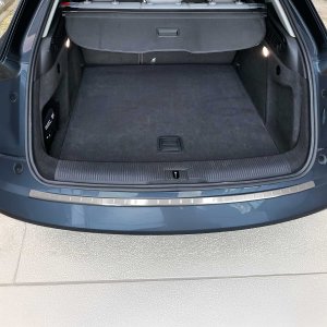 Audi Q3 Rear Bumper Sill Cover - Omac - S.Steel - Brushed Silver - '13-'18